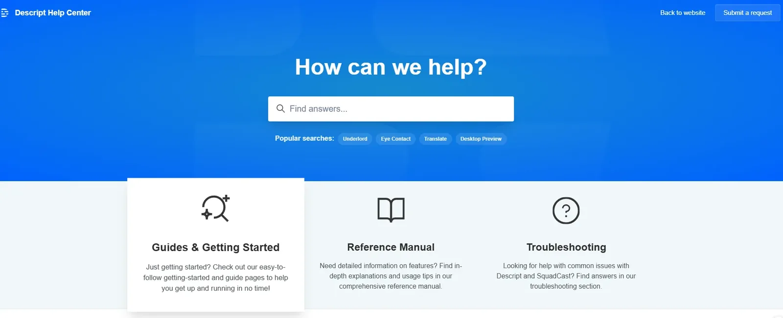 Descript project export and review screen