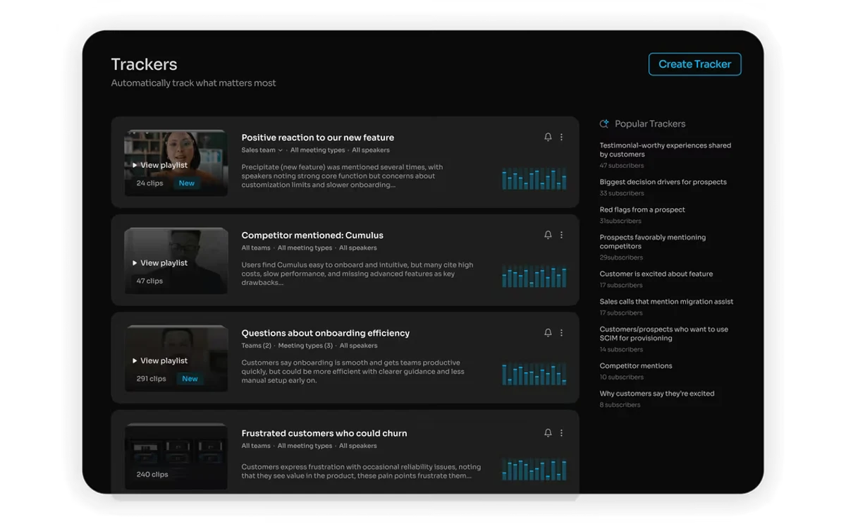 A Fathom product screenshot showing its call and notes interface