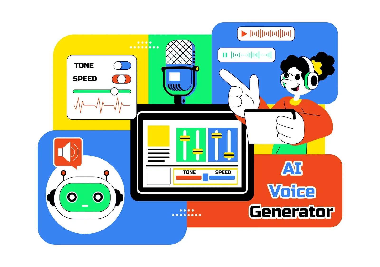 Pictory brand, voiceover, and stock media controls