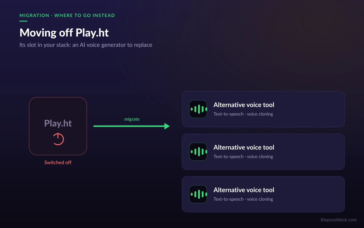 Migrating from the discontinued Play.ht to alternative AI voice tools
