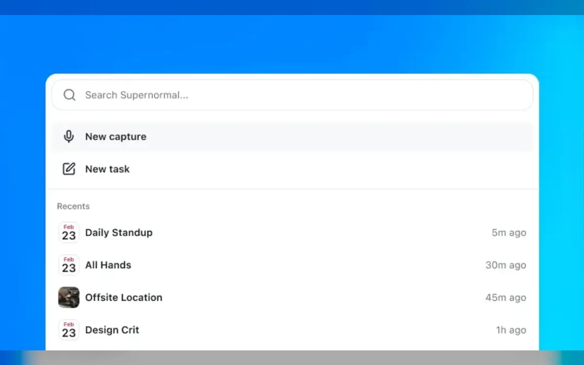 Supernormal Mac desktop app onboarding for calendar and audio permissions