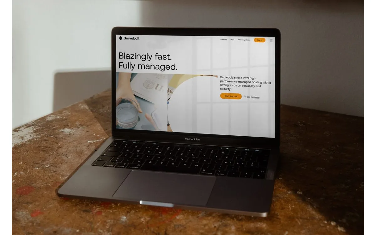 Servebolt homepage promoting fast managed hosting