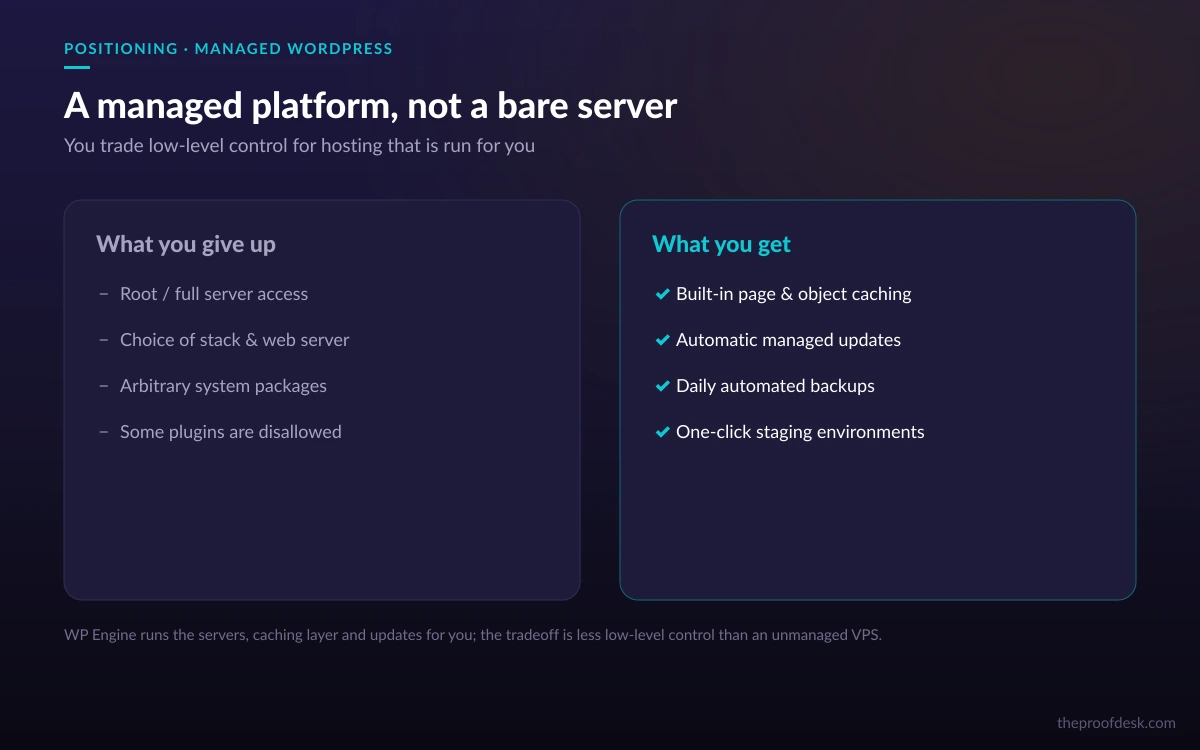 Overview of WP Engine managed WordPress hosting positioning
