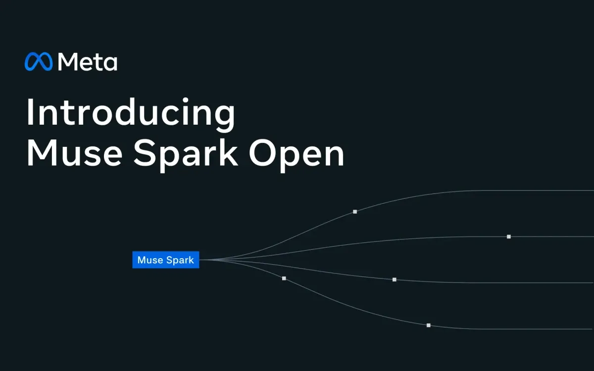 Meta graphic reading Introducing Muse Spark Open, with lines branching out from a Muse Spark label
