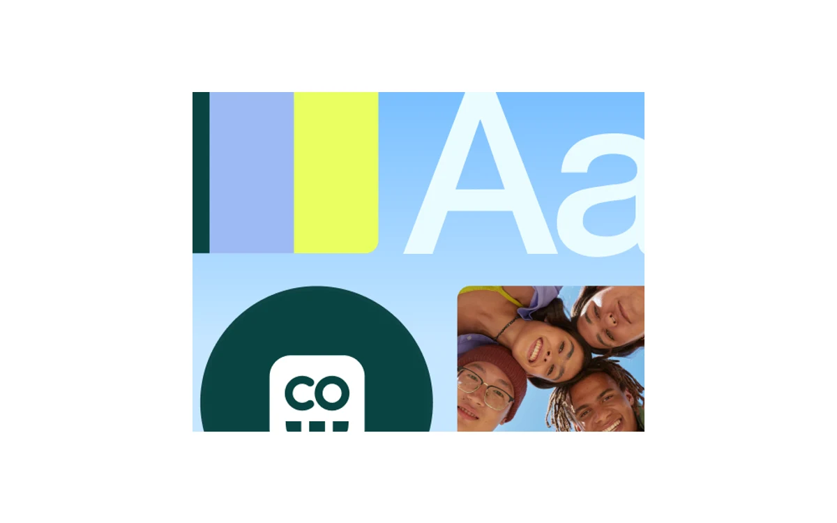 Canva Brand Kit with colour swatches, a font sample, a logo and a photo