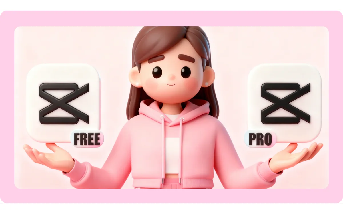 CapCut Standard versus Pro comparison hero image from capcut.com