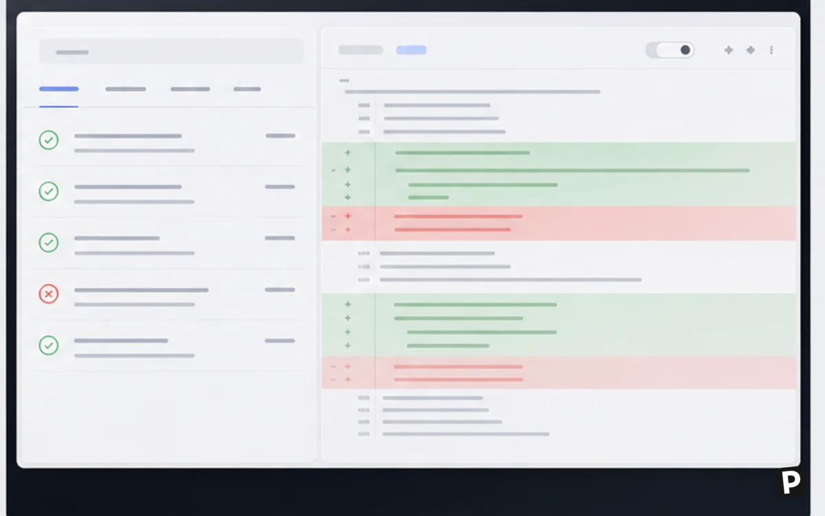 Human review of AI-generated tests and code differences