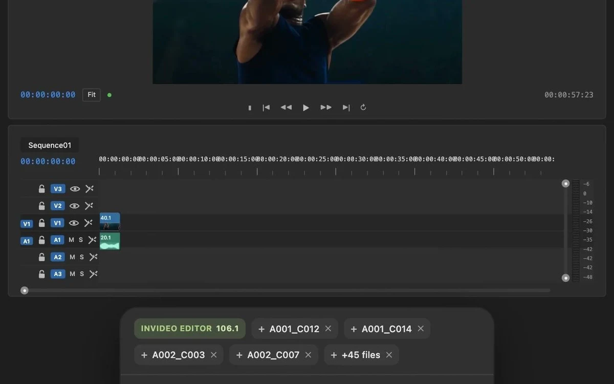 Invideo AI generation workflow inside the editor