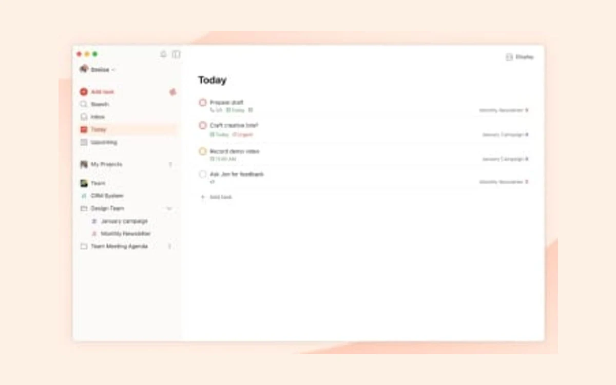 Screenshots of the Todoist app across devices