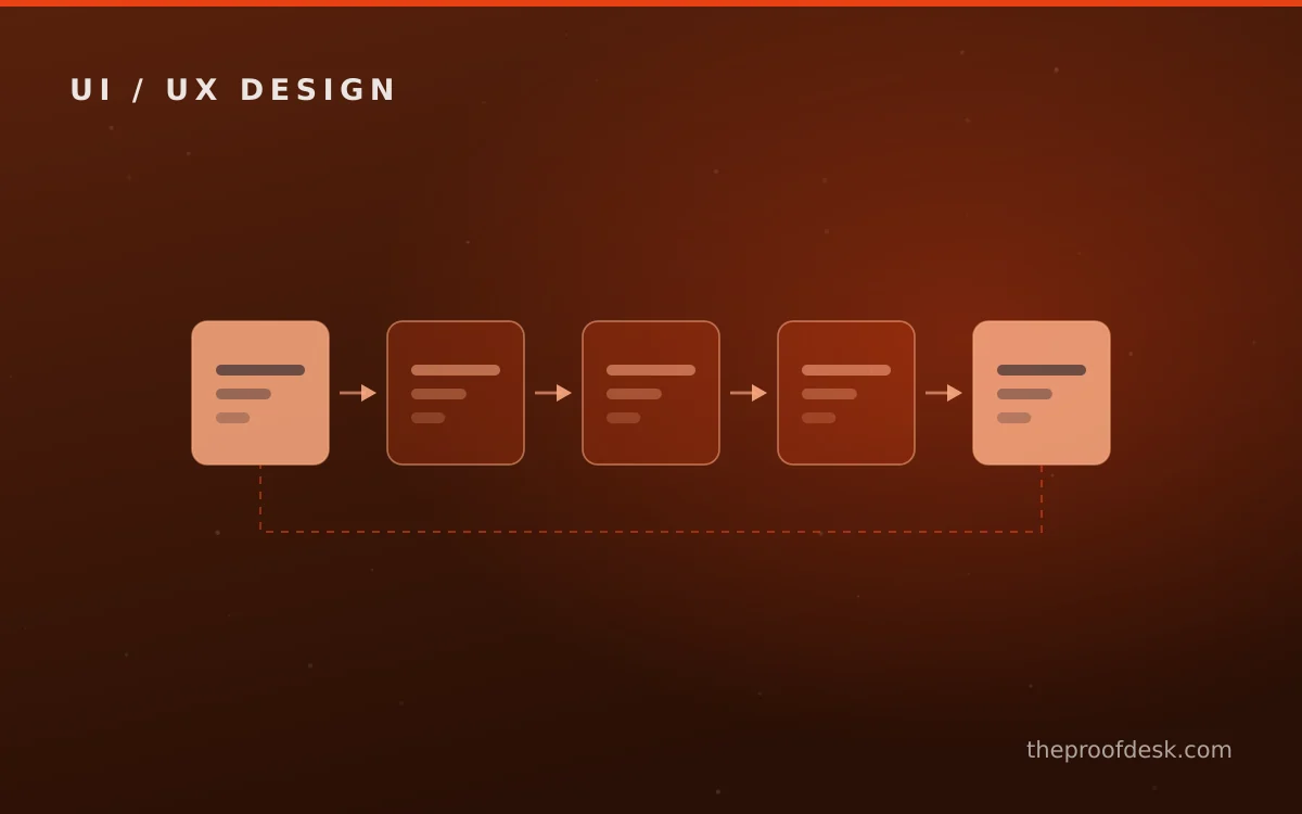 Designer planning UI and UX in a professional product studio